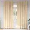 Image de vidaXL Rideaux occultants avec anneaux 2 pcs Crème 260 x 140 cm