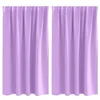 Image de vidaXL Rideaux occultants avec Anneaux 2 pcs Violet 140 x 140 cm, Rideaux Modernes pour Le Salon, occultants, draps légers, en Polyester, pour Plus d'intimité