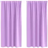 Image de vidaXL Rideaux occultants avec Anneaux 2 pcs Violet 175 x 140 cm, Rideaux Modernes pour Le Salon, occultants, draps légers, en Polyester, pour Plus d'intimité