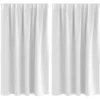 Image de vidaXL Rideaux occultants avec Anneaux 2 pcs Blanc Lumineux, Rideaux Modernes pour Le Salon, occultants, draps légers, en Polyester, pour Plus d'intimité