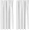 Image de vidaXL Rideaux occultants avec Anneaux 2 pcs Blanc Lumineux, Rideaux Modernes pour Le Salon, occultants, draps légers, en Polyester, pour Plus d'intimité
