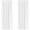 Image de vidaXL Rideaux occultants avec Anneaux 2 pcs Blanc Pur 245 x 140 cm, Rideaux Modernes pour Le Salon, occultants, draps légers, en Polyester, pour Plus d'intimité