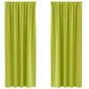 Image de vidaXL Rideaux occultants avec Anneaux 2 pcs Vert 245 x 140 cm, Rideaux Modernes pour Le Salon, occultants, draps légers, en Polyester, pour Plus d'intimité