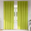 Image de vidaXL Rideaux occultants avec anneaux 2 pcs Vert 245 x 140 cm