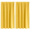 Image de vidaXL Rideaux occultants avec Anneaux 2 pcs Jaune Moutarde, Rideaux Modernes pour Le Salon, occultants, draps légers, en Polyester, pour Plus d'intimité