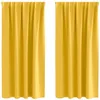 Image de vidaXL Rideaux occultants avec Anneaux 2 pcs Jaune Moutarde, Rideaux Modernes pour Le Salon, occultants, draps légers, en Polyester, pour Plus d'intimité