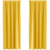 Image de vidaXL Rideaux occultants avec Anneaux 2 pcs Jaune Moutarde, Rideaux Modernes pour Le Salon, occultants, draps légers, en Polyester, pour Plus d'intimité