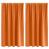 Image de vidaXL Rideaux occultants avec Anneaux 2 pcs Orange Vif 140 x 140 cm, Rideaux Modernes pour Le Salon, occultants, draps légers, en Polyester, pour Plus d'intimité