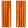 Image de vidaXL Rideaux occultants avec Anneaux 2 pcs Orange Vif 225 x 140 cm, Rideaux Modernes pour Le Salon, occultants, draps légers, en Polyester, pour Plus d'intimité