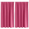 Image de vidaXL Rideaux occultants avec Anneaux 2 pcs Rose Vif 140 x 140 cm, Rideaux Modernes pour Le Salon, occultants, draps légers, en Polyester, pour Plus d'intimité