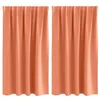 Image de vidaXL Rideaux occultants avec Anneaux 2 pcs Couleur Terre Cuite, Rideaux Modernes pour Le Salon, occultants, draps légers, en Polyester, pour Plus d'intimité