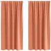 Image de vidaXL Rideaux occultants avec Anneaux 2 pcs Couleur Terre Cuite, Rideaux de Salon, Rideaux occultants Modernes, traitant la lumière, Options manuelles pour Plus d'intimité