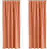 Image de vidaXL Rideaux occultants avec Anneaux 2 pcs Couleur Terre Cuite, Rideaux Modernes pour Le Salon, occultants, draps légers, en Polyester, pour Plus d'intimité