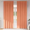 Image de vidaXL Rideaux occultants avec anneaux 2 pcs Couleur terre cuite