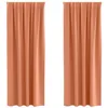 Image de vidaXL Rideaux occultants avec Anneaux 2 pcs Couleur Terre Cuite, Rideaux de Salon, Rideaux occultants Modernes, traitant la lumière, Options manuelles pour Plus d'intimité