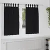 Image de vidaXL Rideaux occultants avec anneaux 2 pcs Noir 140 x 140 cm