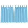 Image de vidaXL Rideaux occultants avec Anneaux 2 pcs Bleu Clair 140 x 140 cm, Rideaux Modernes pour Le Salon, occultants, draps légers, en Polyester, pour Plus d'intimité