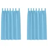 Image de vidaXL Rideaux occultants avec Anneaux 2 pcs Bleu Clair 175 x 140 cm, Rideaux Modernes pour Le Salon, occultants, draps légers, en Polyester, pour Plus d'intimité