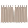Image de vidaXL Rideaux occultants avec Anneaux 2 pcs Taupe 140 x 140 cm, Rideaux Modernes pour Le Salon, occultants, draps légers, en Polyester, pour Plus d'intimité