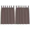 Image de vidaXL Rideaux occultants avec Anneaux 2 pcs Marron foncé 140 x 140 cm, Rideaux Modernes pour Le Salon, occultants, draps légers, en Polyester, pour Plus d'intimité