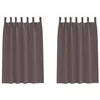 Image de vidaXL Rideaux occultants avec Anneaux 2 pcs Marron foncé 175 x 140 cm, Rideaux Modernes pour Le Salon, occultants, draps légers, en Polyester, pour Plus d'intimité