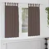 Image de vidaXL Rideaux occultants avec anneaux 2 pcs Marron foncé 175 x 140 cm