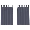 Image de vidaXL Rideaux occultants avec Anneaux 2 pcs Anthracite 175 x 140 cm, Rideaux de Salon, Rideaux occultants Modernes, traitant la lumière, Options manuelles pour Plus d'intimité