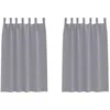 Image de vidaXL Rideaux occultants avec Anneaux 2 pcs Gris Clair 175 x 140 cm, Rideaux Modernes pour Le Salon, occultants, draps légers, en Polyester, pour Plus d'intimité