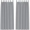 Image de vidaXL Rideaux occultants avec Anneaux 2 pcs Gris Clair 245 x 140 cm, Rideaux Modernes pour Le Salon, occultants, draps légers, en Polyester, pour Plus d'intimité