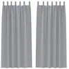 Image de vidaXL Rideaux occultants avec Anneaux 2 pcs Gris Clair 260 x 140 cm, Rideaux Modernes pour Le Salon, occultants, draps légers, en Polyester, pour Plus d'intimité