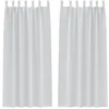 Image de vidaXL Rideaux occultants avec Anneaux 2 pcs Gris pâle 245 x 140 cm, Rideaux Modernes pour Le Salon, occultants, draps légers, en Polyester, pour Plus d'intimité