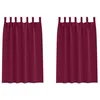 Image de vidaXL Rideaux occultants avec Anneaux 2 pcs Bordeaux 175 x 140 cm, Rideaux de Salon, Rideaux occultants Modernes, traitant la lumière, Options manuelles pour Plus d'intimité