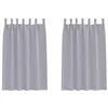 Image de vidaXL Rideaux occultants avec Anneaux 2 pcs Gris métal 175 x 140 cm, Rideaux de Salon, Rideaux occultants Modernes, traitant la lumière, Options manuelles pour Plus d'intimité