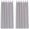 Image de vidaXL Rideaux occultants avec Anneaux 2 pcs Gris métal 260 x 140 cm, Rideaux Modernes pour Le Salon, occultants, draps légers, en Polyester, pour Plus d'intimité