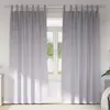 Image de vidaXL Rideaux occultants avec anneaux 2 pcs Gris métal 260 x 140 cm