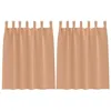 Image de vidaXL Rideaux occultants avec Anneaux 2 pcs Marron Clair 140 x 140 cm, Rideaux Modernes pour Le Salon, occultants, draps légers, en Polyester, pour Plus d'intimité