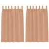Image de vidaXL Rideaux occultants avec Anneaux 2 pcs Marron Clair 175 x 140 cm, Rideaux Modernes pour Le Salon, occultants, draps légers, en Polyester, pour Plus d'intimité