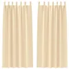 Image de vidaXL Rideaux occultants avec Anneaux 2 pcs Crème 260 x 140 cm, Rideaux Modernes pour Le Salon, occultants, draps légers, en Polyester, pour Plus d'intimité