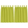 Image de vidaXL Rideaux occultants avec Anneaux 2 pc Vert 140 x 140 cm