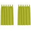 Image de vidaXL Rideaux occultants avec Anneaux 2 pcs Vert 175 x 140 cm, Rideaux Modernes pour Le Salon, occultants, draps légers, en Polyester, pour Plus d'intimité