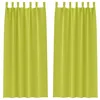 Image de vidaXL Rideaux occultants avec Anneaux 2 pcs Vert 225 x 140 cm, Rideaux Modernes pour Le Salon, occultants, draps légers, en Polyester, pour Plus d'intimité