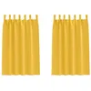Image de vidaXL Rideaux occultants avec Anneaux 2 pcs Jaune Moutarde, Rideaux Modernes pour Le Salon, occultants, draps légers, en Polyester, pour Plus d'intimité