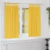Image de vidaXL Rideaux occultants avec anneaux 2 pcs Jaune moutarde