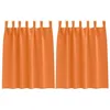 Image de vidaXL Rideaux occultants avec Anneaux 2 pcs Orange Vif 140 x 140 cm, Rideaux Modernes pour Le Salon, occultants, draps légers, en Polyester, pour Plus d'intimité