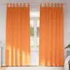 Image de vidaXL Rideaux occultants avec anneaux 2 pcs Orange vif 225 x 140 cm