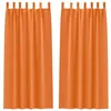 Image de vidaXL Rideaux occultants avec Anneaux 2 pcs Orange Vif 245 x 140 cm, Rideaux de Salon, Rideaux occultants Modernes, traitant la lumière, Options manuelles pour Plus d'intimité