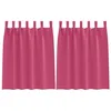 Image de vidaXL Rideaux occultants avec Anneaux 2 pcs Rose Vif 140 x 140 cm, Rideaux Modernes pour Le Salon, occultants, draps légers, en Polyester, pour Plus d'intimité