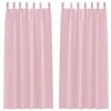 Image de vidaXL Rideaux occultants avec Anneaux 2 pcs Rose bébé 245 x 140 cm, Rideaux Modernes pour Le Salon, occultants, draps légers, en Polyester, pour Plus d'intimité