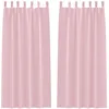 Image de vidaXL Rideaux occultants avec Anneaux 2 pcs Rose bébé 260 x 140 cm, Rideaux Modernes pour Le Salon, occultants, draps légers, en Polyester, pour Plus d'intimité