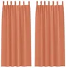 Image de vidaXL Rideaux occultants avec Anneaux 2 pcs Couleur Terre Cuite, Rideaux Modernes pour Le Salon, occultants, draps légers, en Polyester, pour Plus d'intimité
